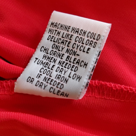 GRACE Red Dress Blouse Shirt SMALL - Picture 10 of 11